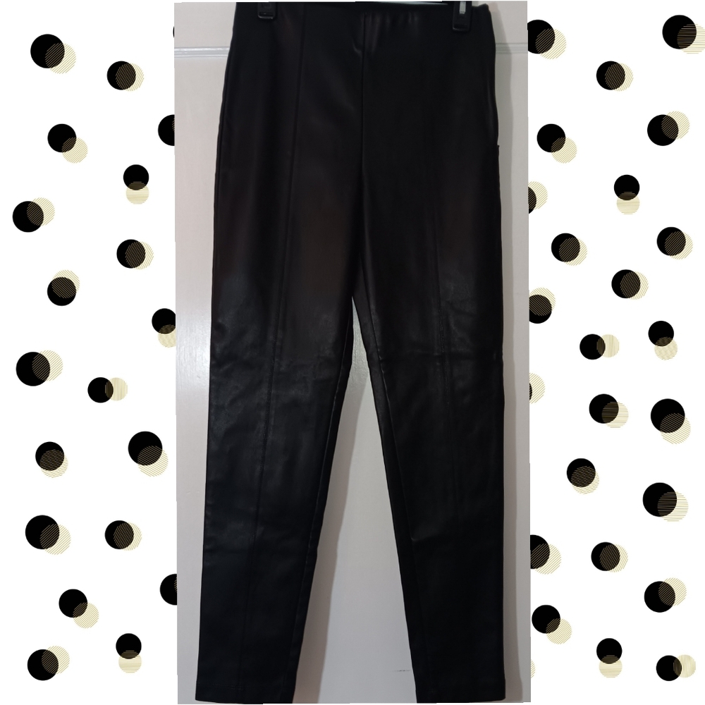 Ann Taylor Black Pleather Leggings Size Small – Sleek Faux Leather Pants